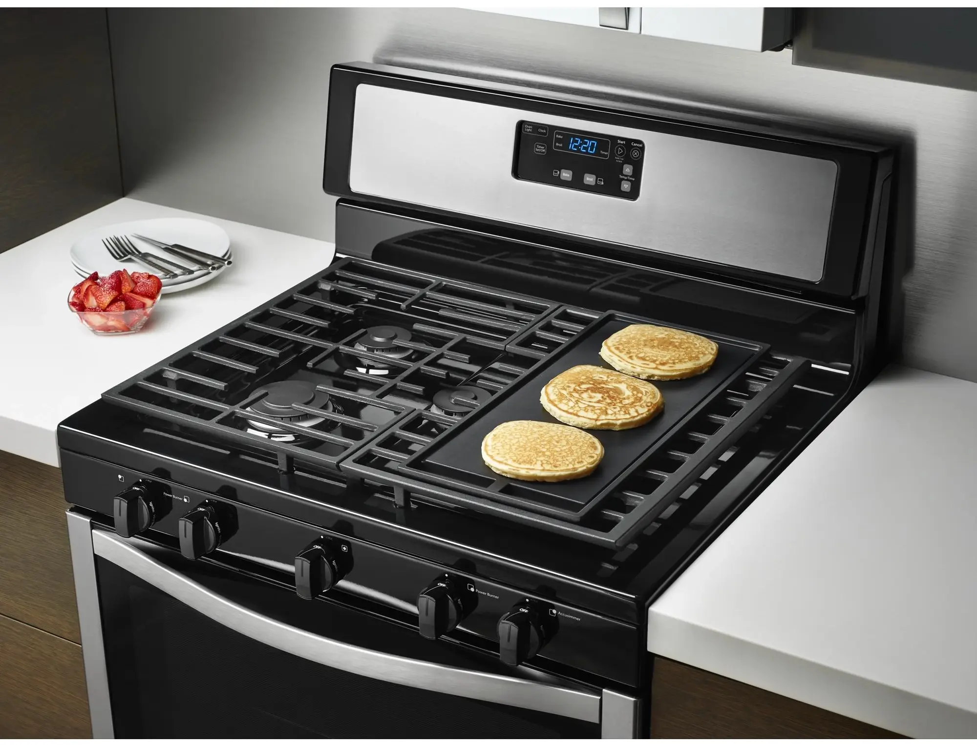 Whirlpool WFG505M0BS Black On Stainless Steel