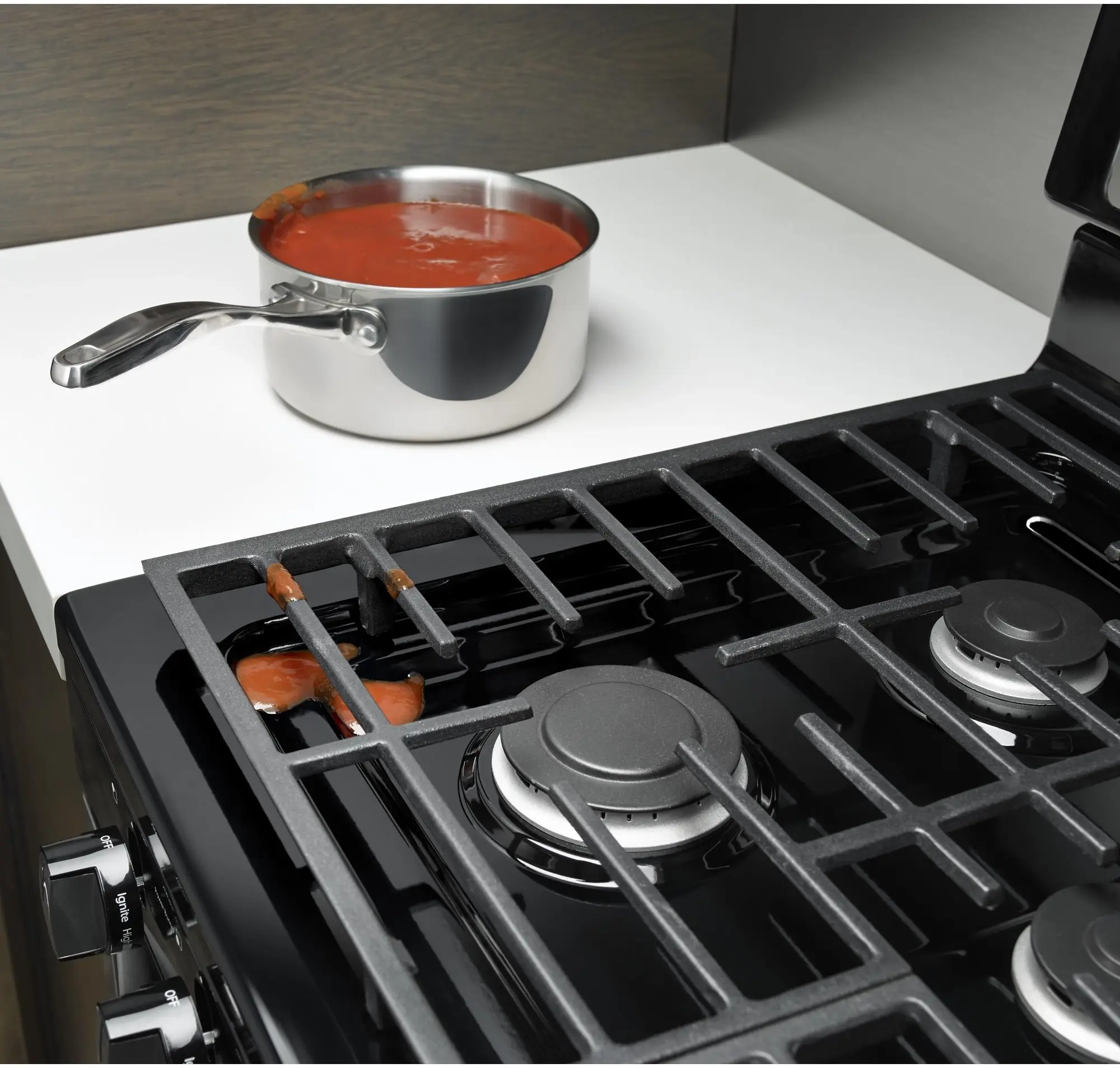 Whirlpool WFG505M0BS Black On Stainless Steel
