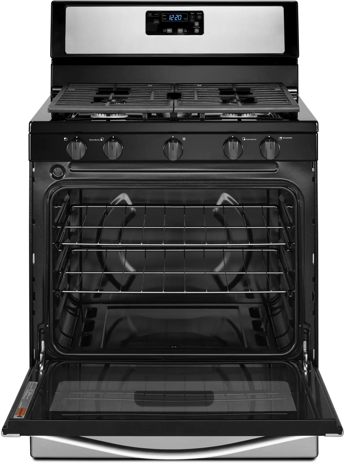 Whirlpool WFG505M0BS Black On Stainless Steel