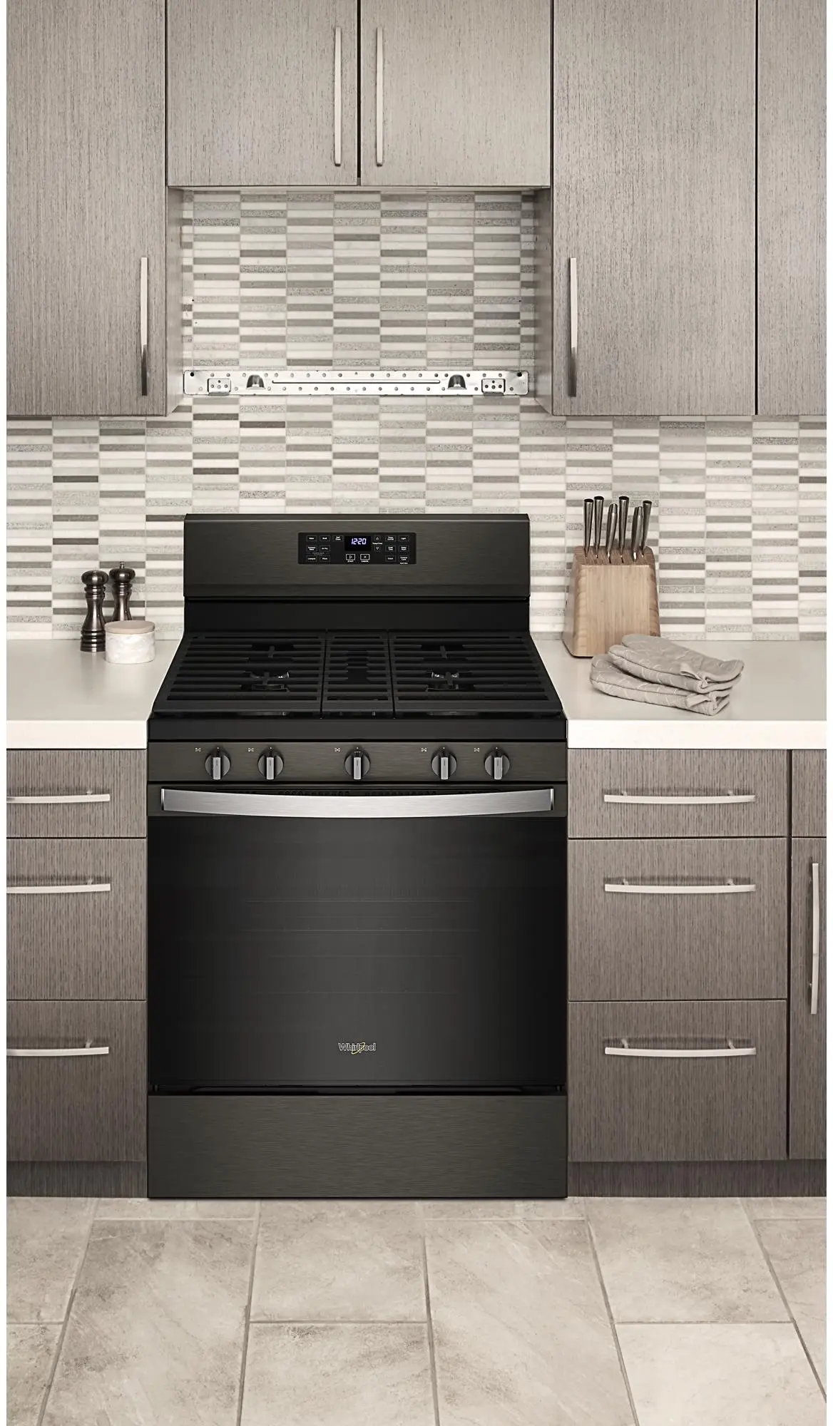 Whirlpool WFG550S0LV Fingerprint-Resistant Black Stainless Steel