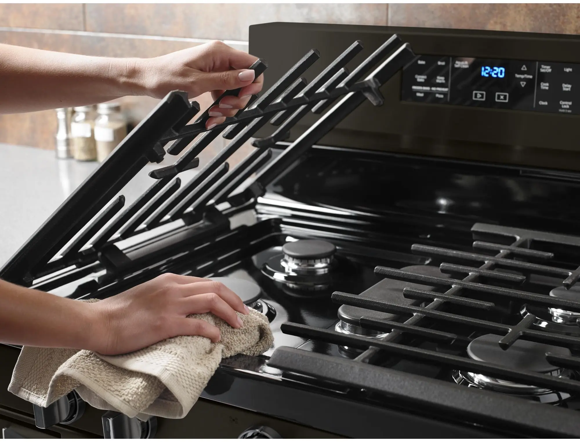 Whirlpool WFG775H0HV Black Stainless Steel