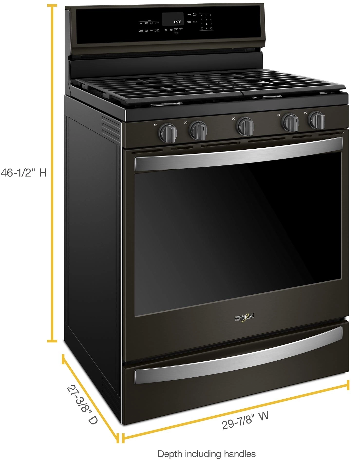 Whirlpool WFG975H0HV Black Stainless Steel