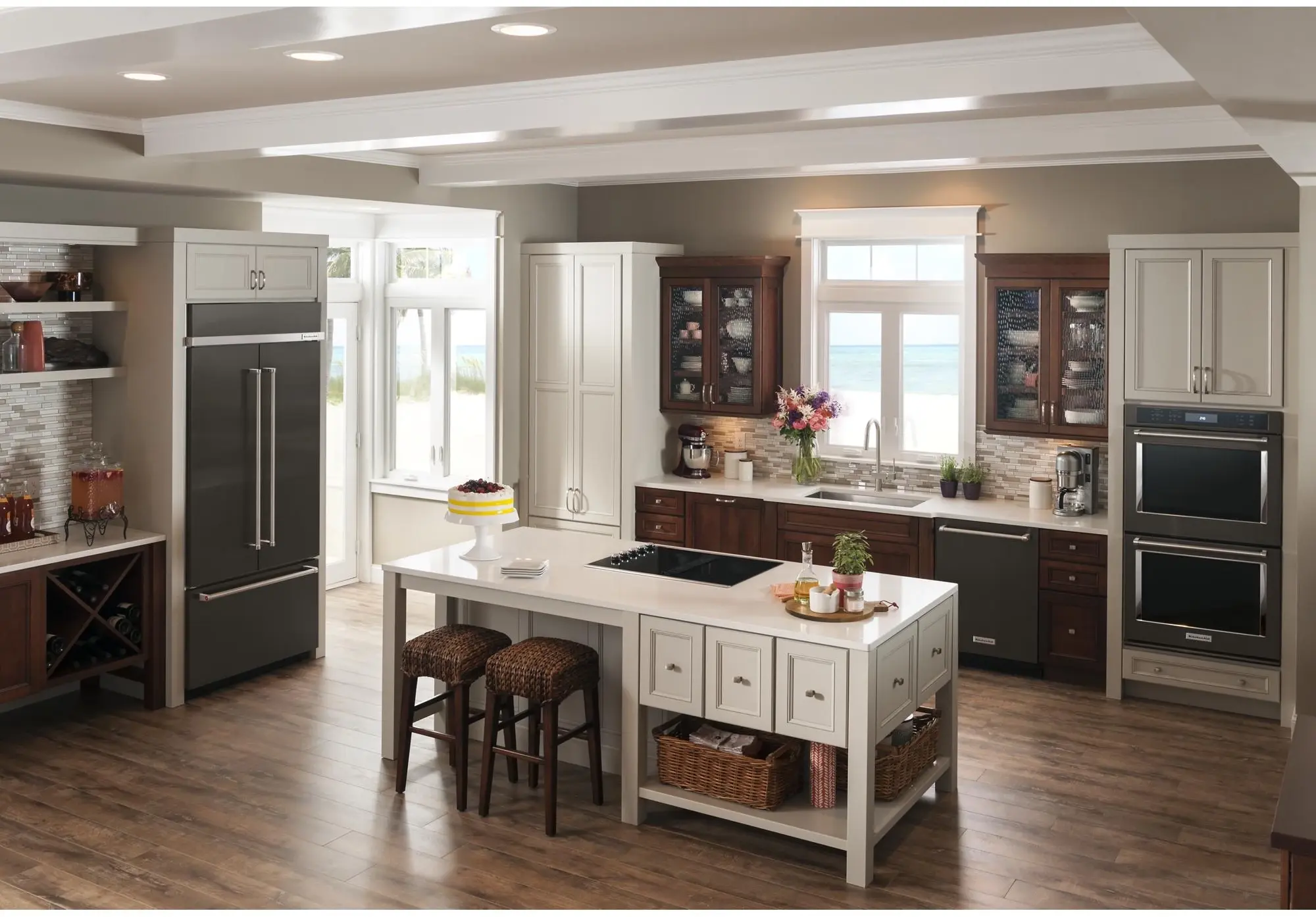 KitchenAid KBFN506EBS Black Stainless Steel