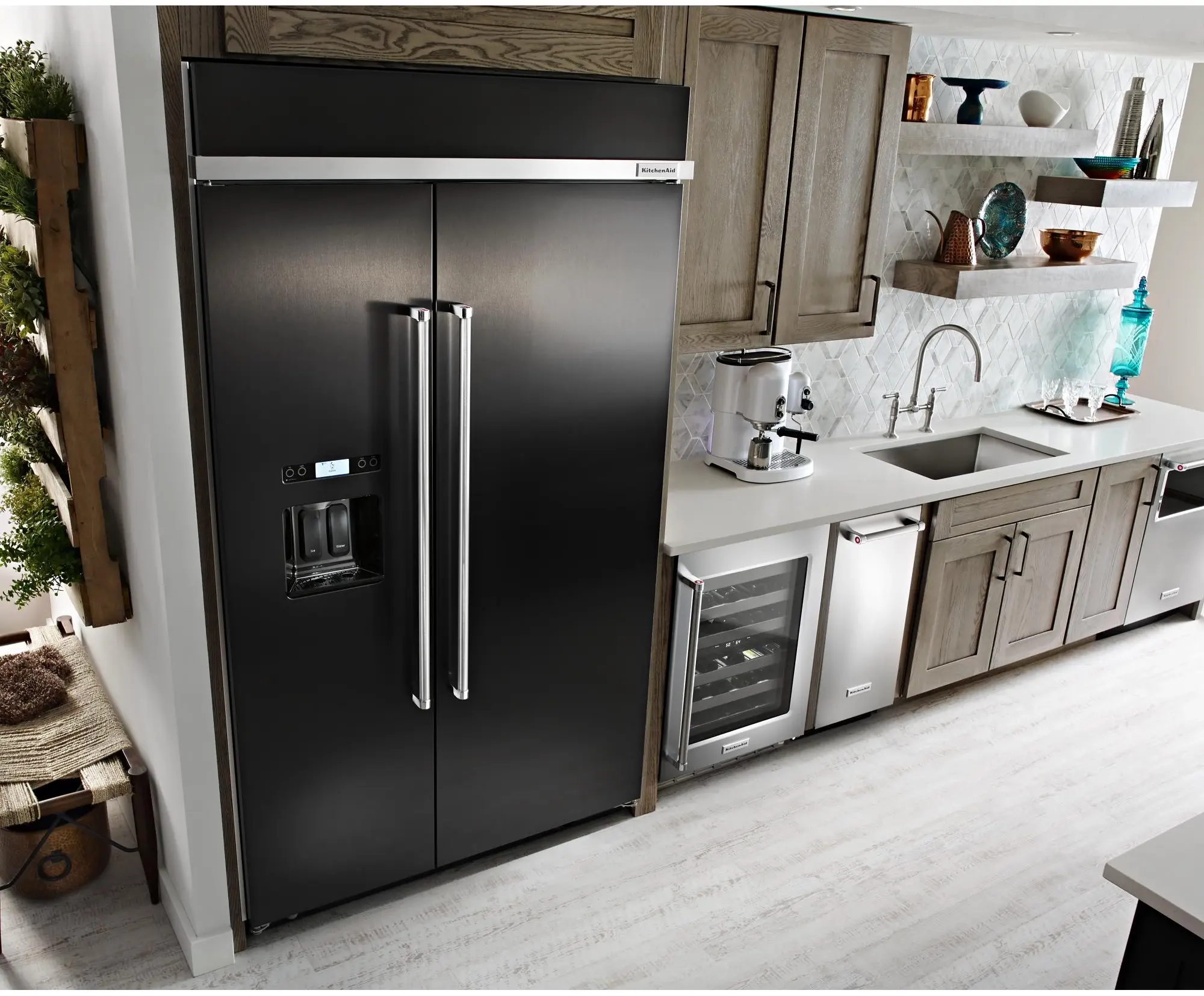 KitchenAid KBSD608EBS Black Stainless Steel, Print Shield