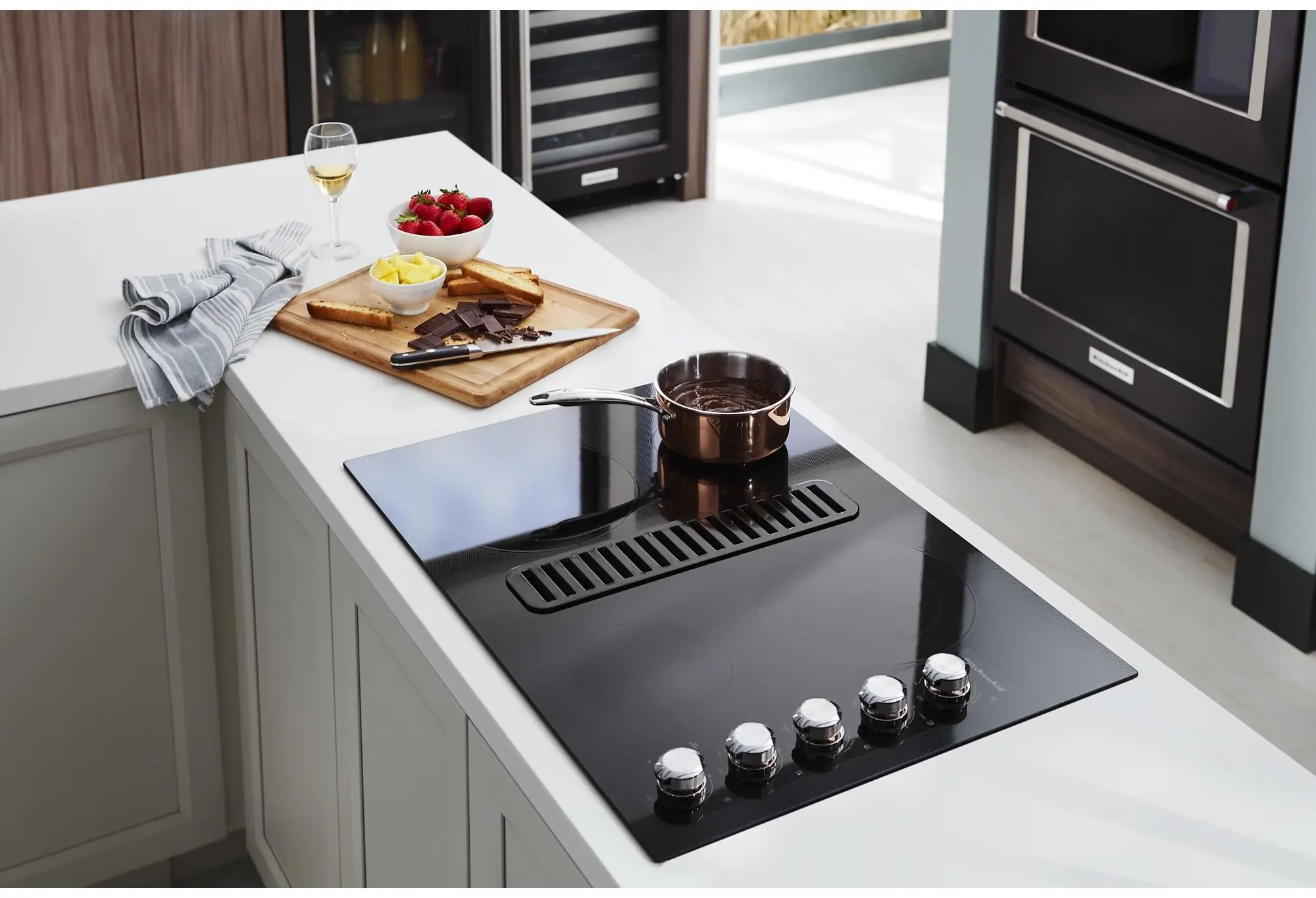 KitchenAid KCED600GBL 30 Inch Electric Cooktop Black | Plesser's