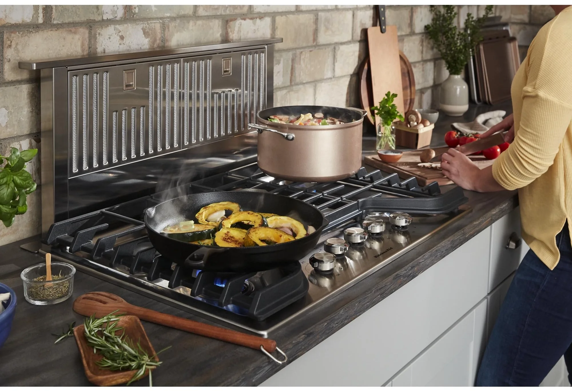 KitchenAid KCGS350ESS 30 Inch 5-Burner Gas Cooktop - Thumbnail 2