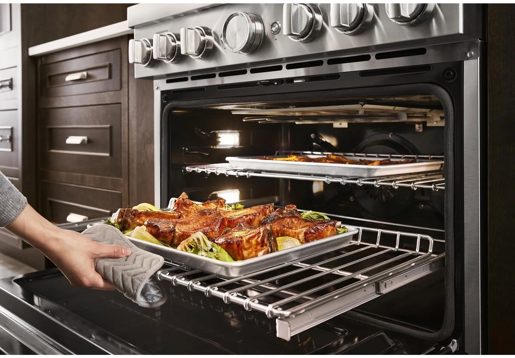 KitchenAid KFDC506JPA 36 Inch Freestanding Dual Fuel Smart Range