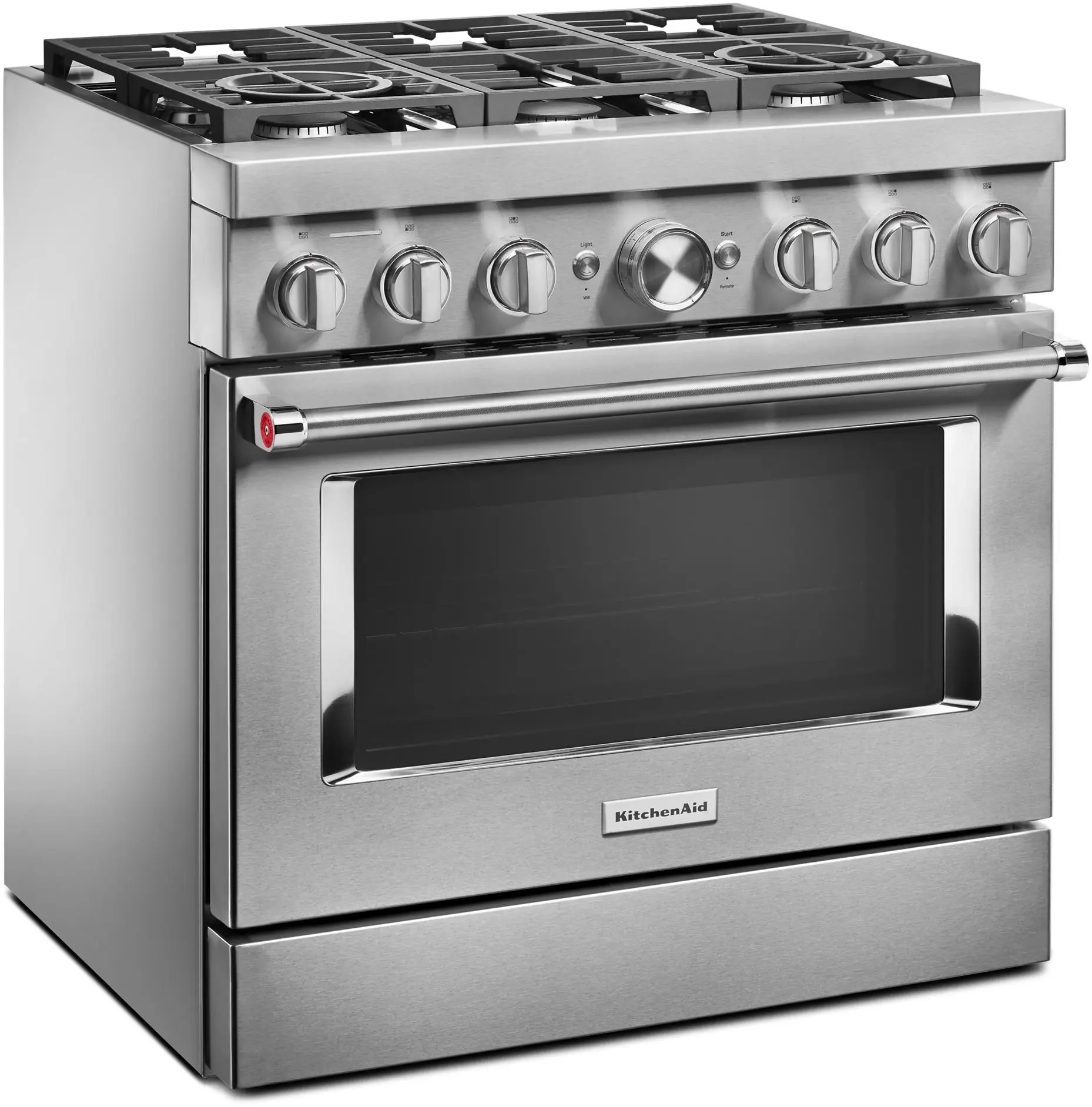 KitchenAid KFDC506JSS 36 Inch Freestanding Dual Fuel Smart Range