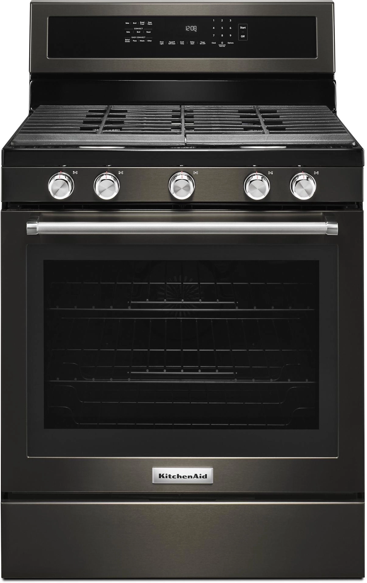 KitchenAid KFGG500EBS Black Stainless Steel, Print Shield