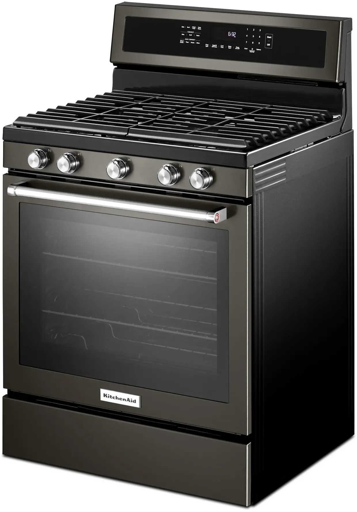 KitchenAid KFGG500EBS Black Stainless Steel, Print Shield