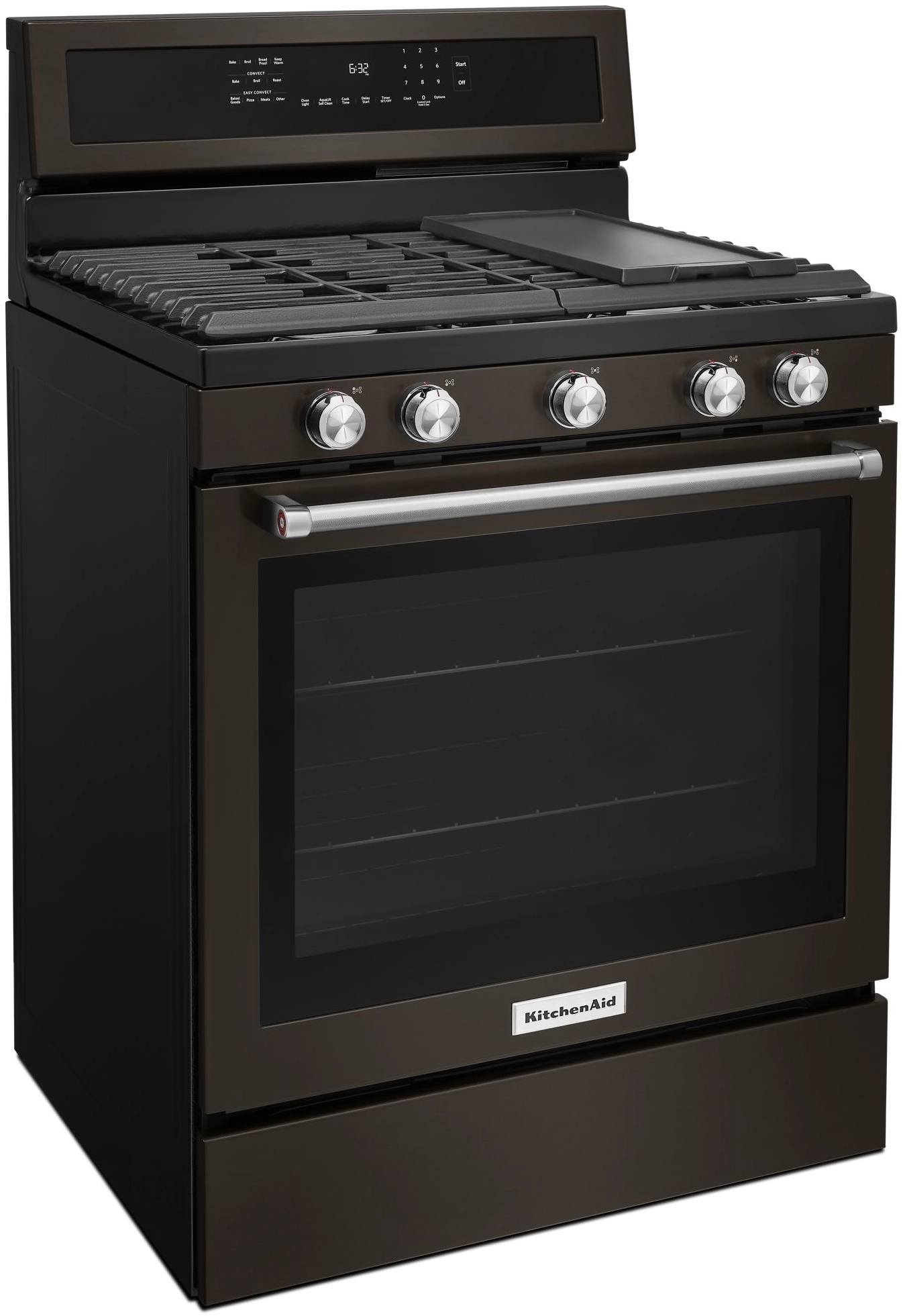 KitchenAid KFGG500EBS Black Stainless Steel, Print Shield