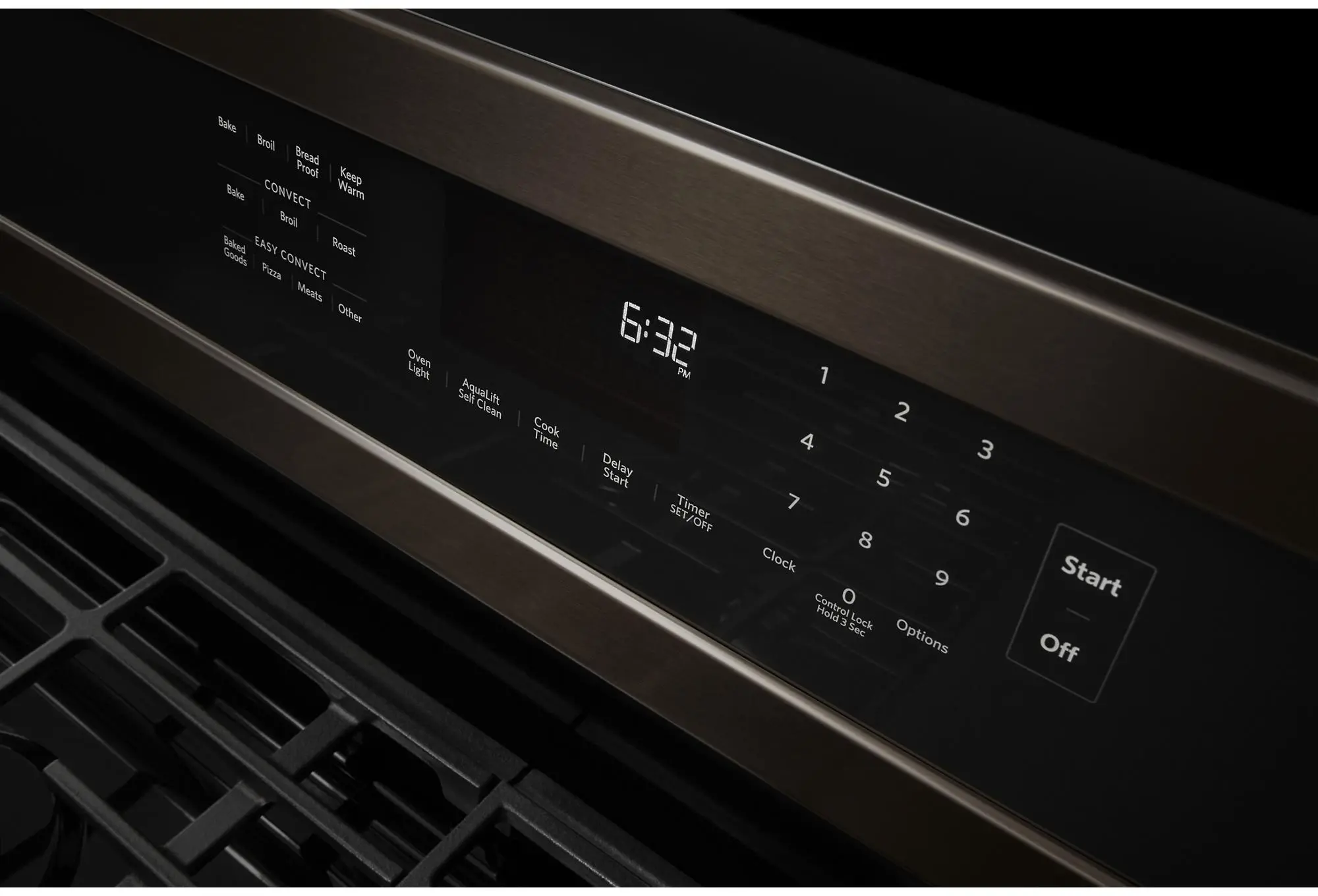 KitchenAid KFGG500EBS Black Stainless Steel, Print Shield
