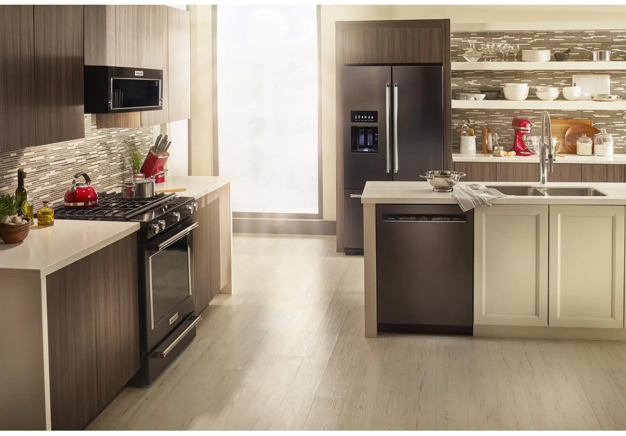 KitchenAid KSGG700EBS Black Stainless Steel, Print Shield