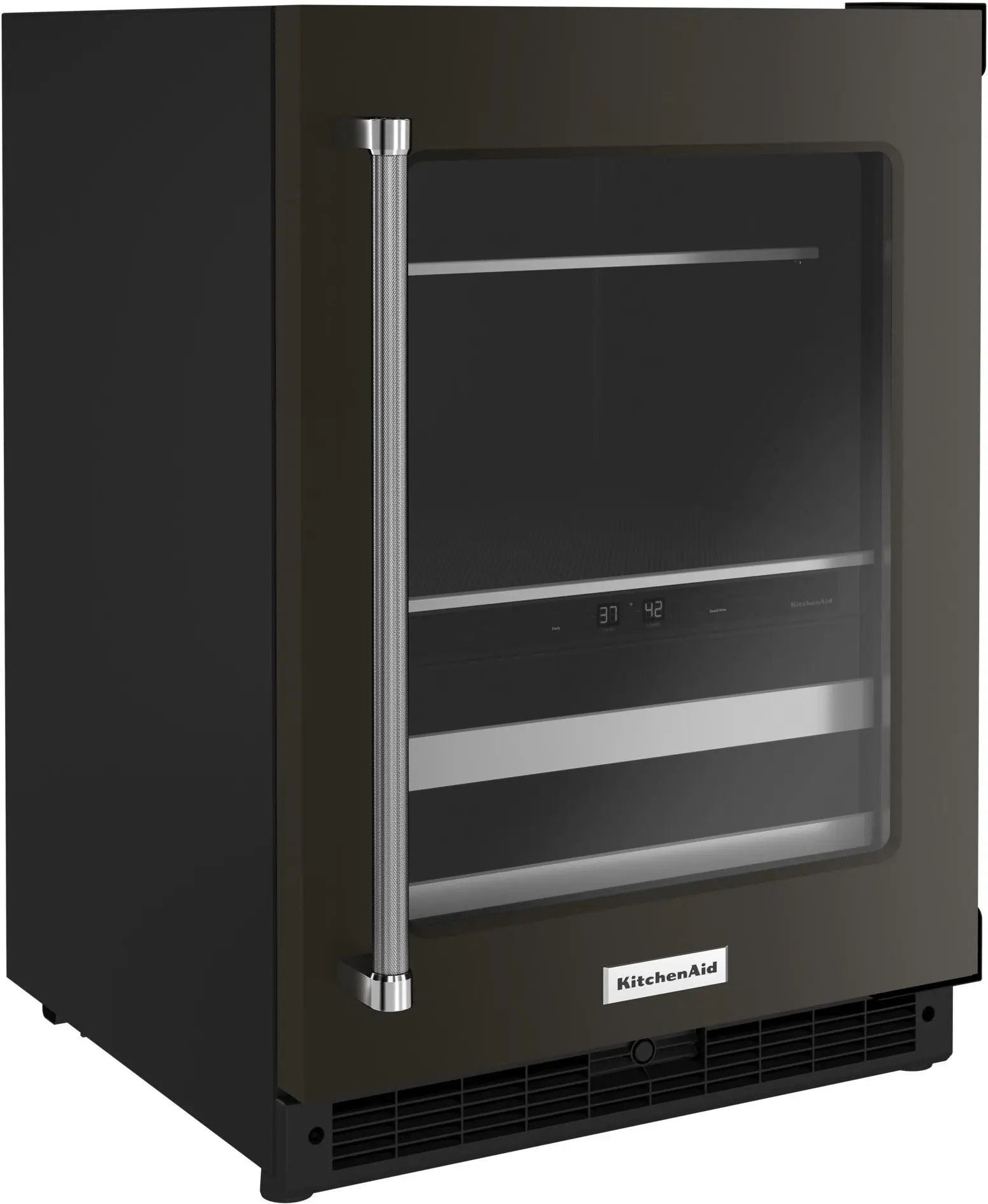 KitchenAid KUBR314KBS Black Stainless Steel, Right Hinge