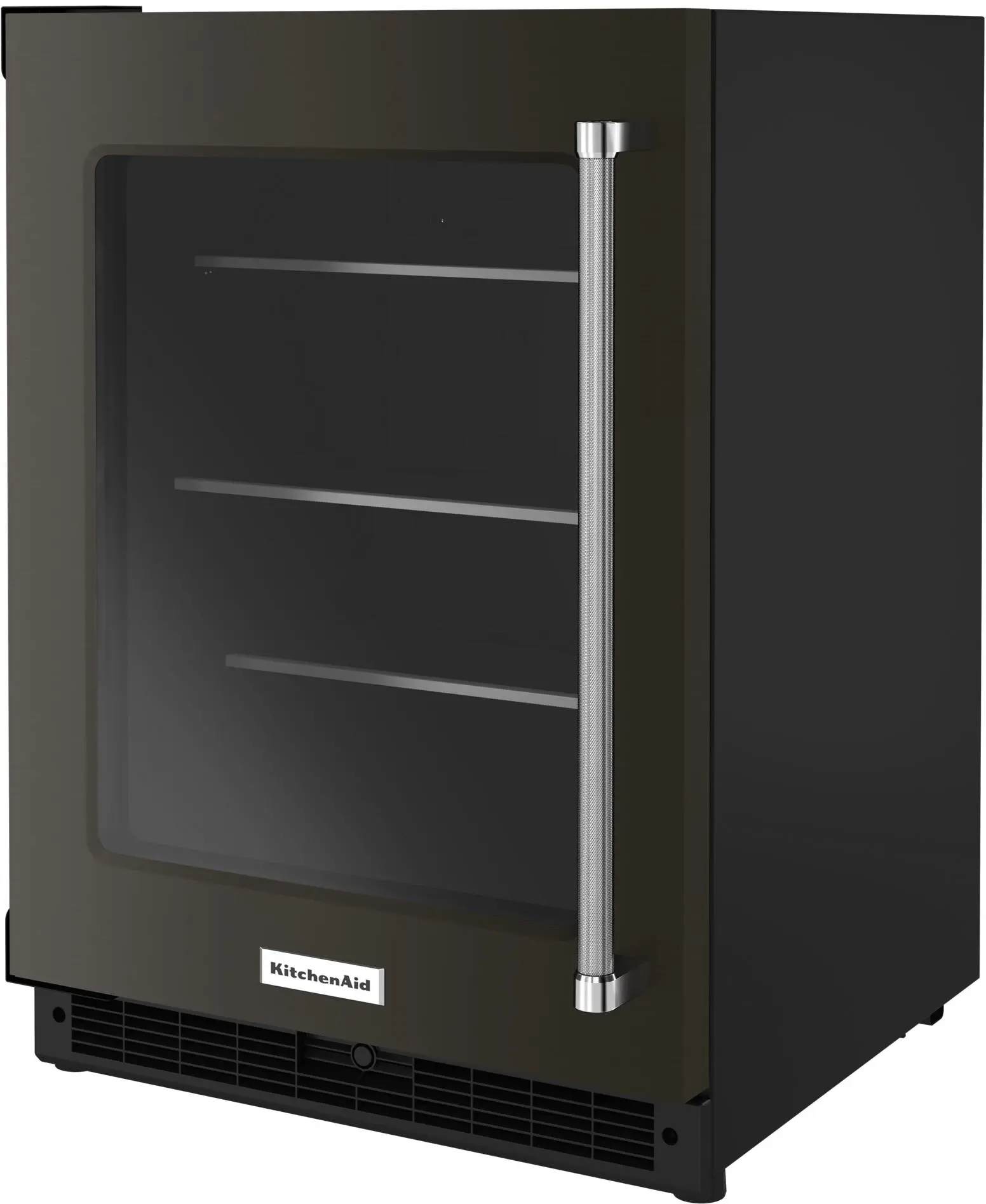 KitchenAid KURL314KBS Black Stainless Steel/Print Shield, Left Hinge