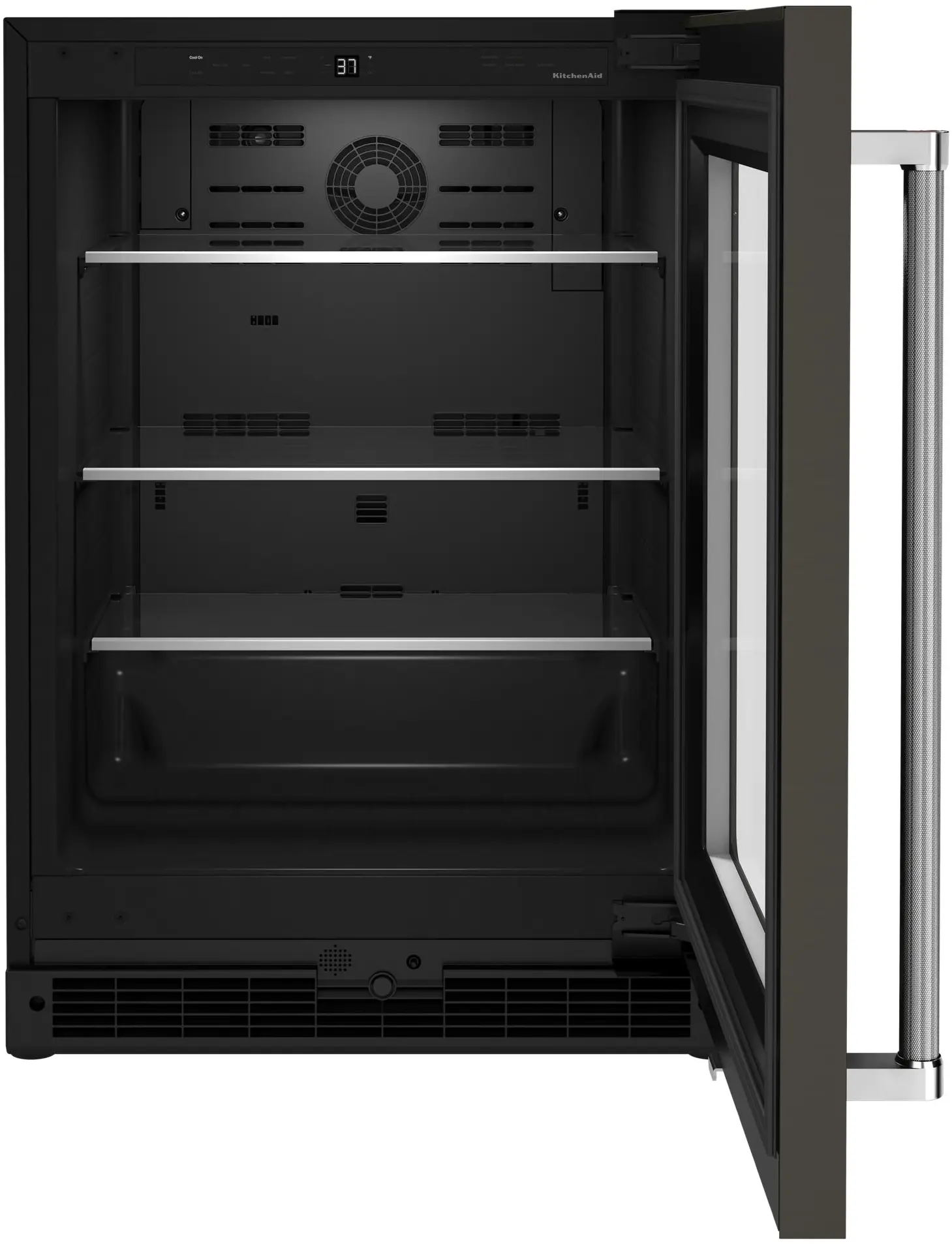 KitchenAid KURR314KBS Black Stainless Steel with PrintShield Finish, Rig...