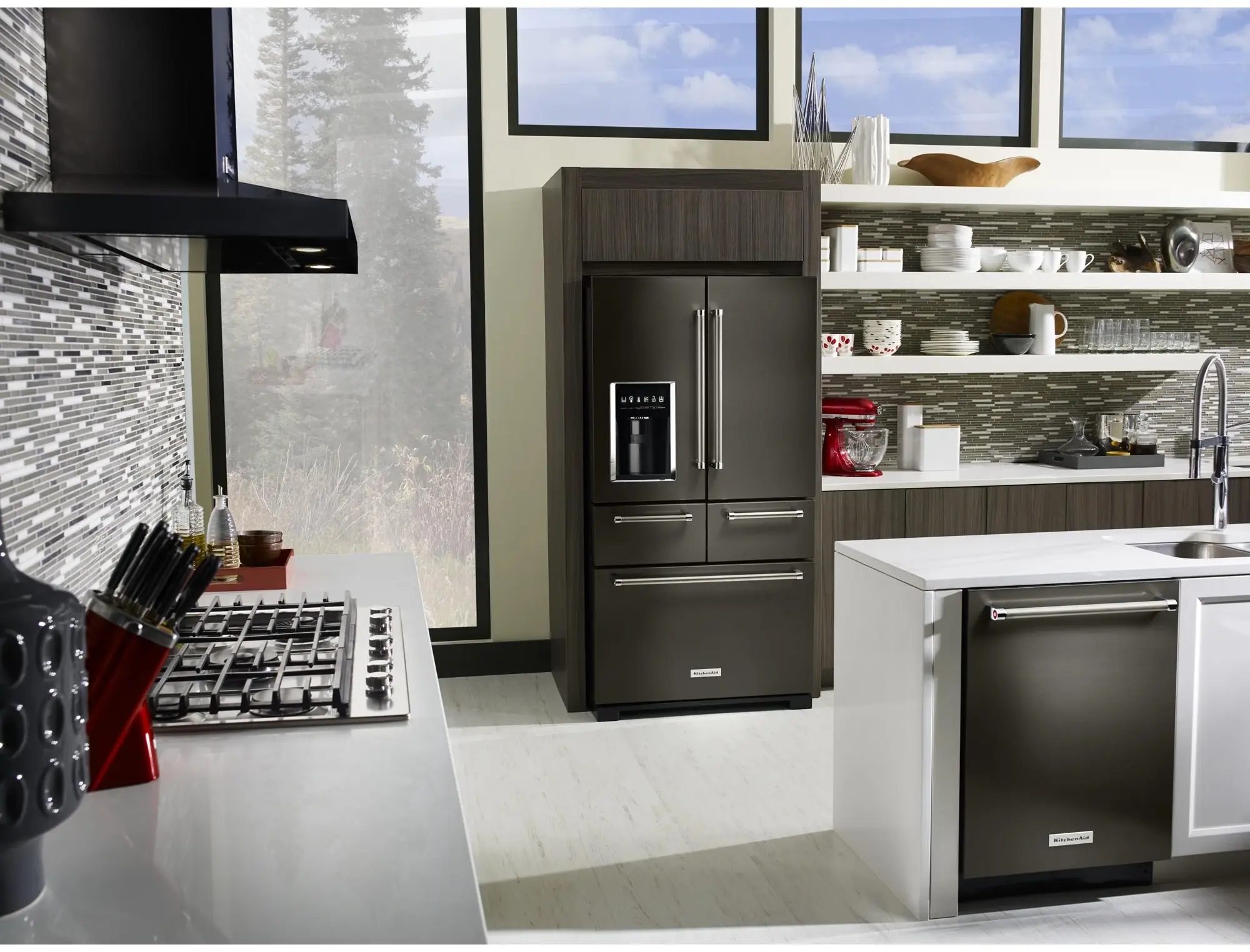 KitchenAid KVWB606HBS Black Stainless Steel, Print Shield, 36 Inch