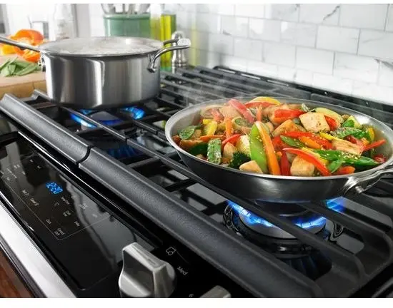 Whirlpool WEG515S0FS Black on Stainless Steel