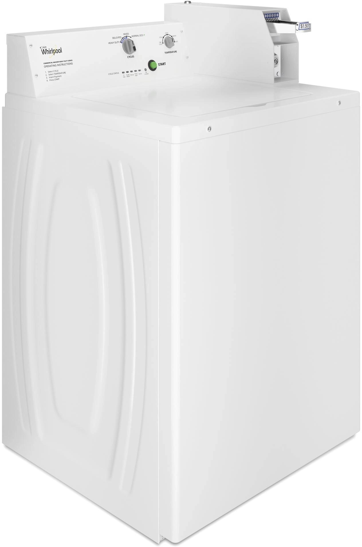 Whirlpool CAE2745FQ White with Coin Box