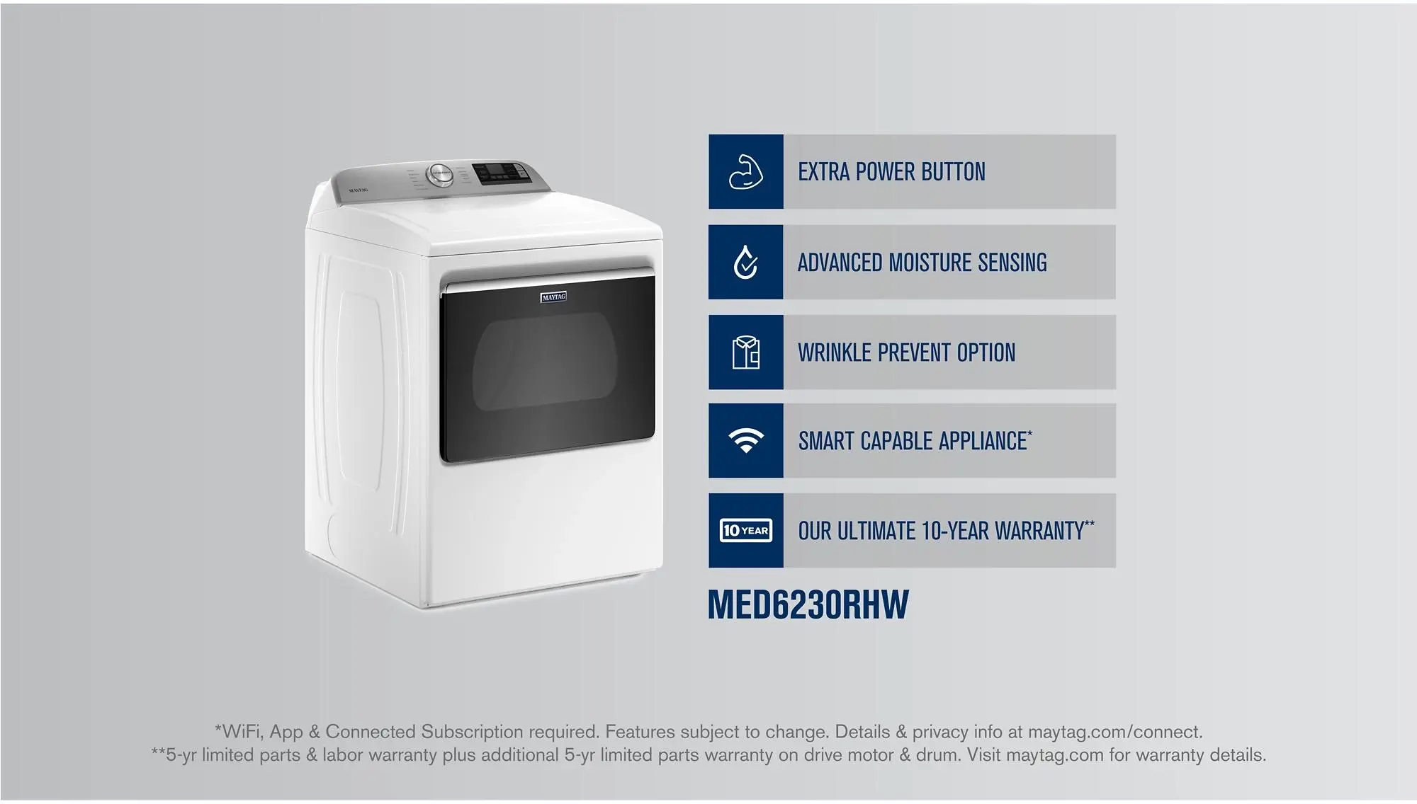 Maytag MED6230RHW White