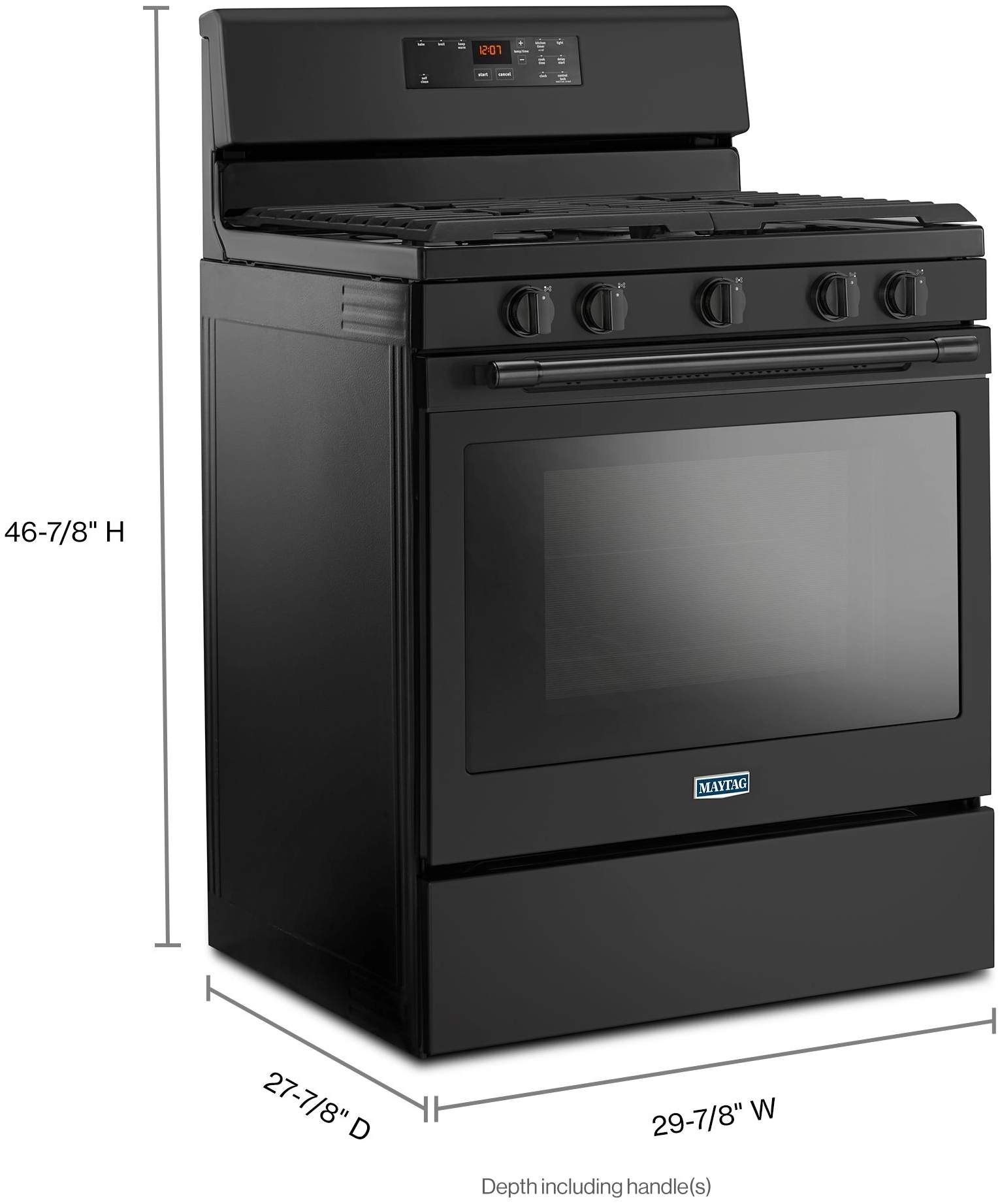 Maytag MGR6600FB Black, Natural Gas