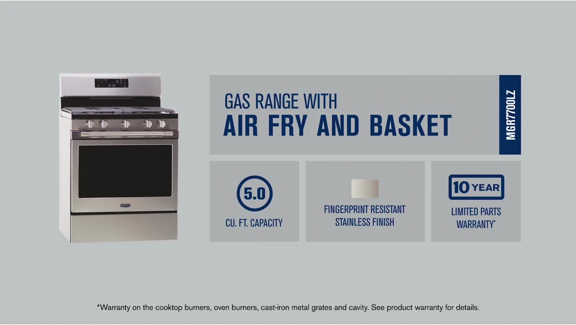 Maytag MGR7700LZ Fingerprint Resistant Stainless Steel