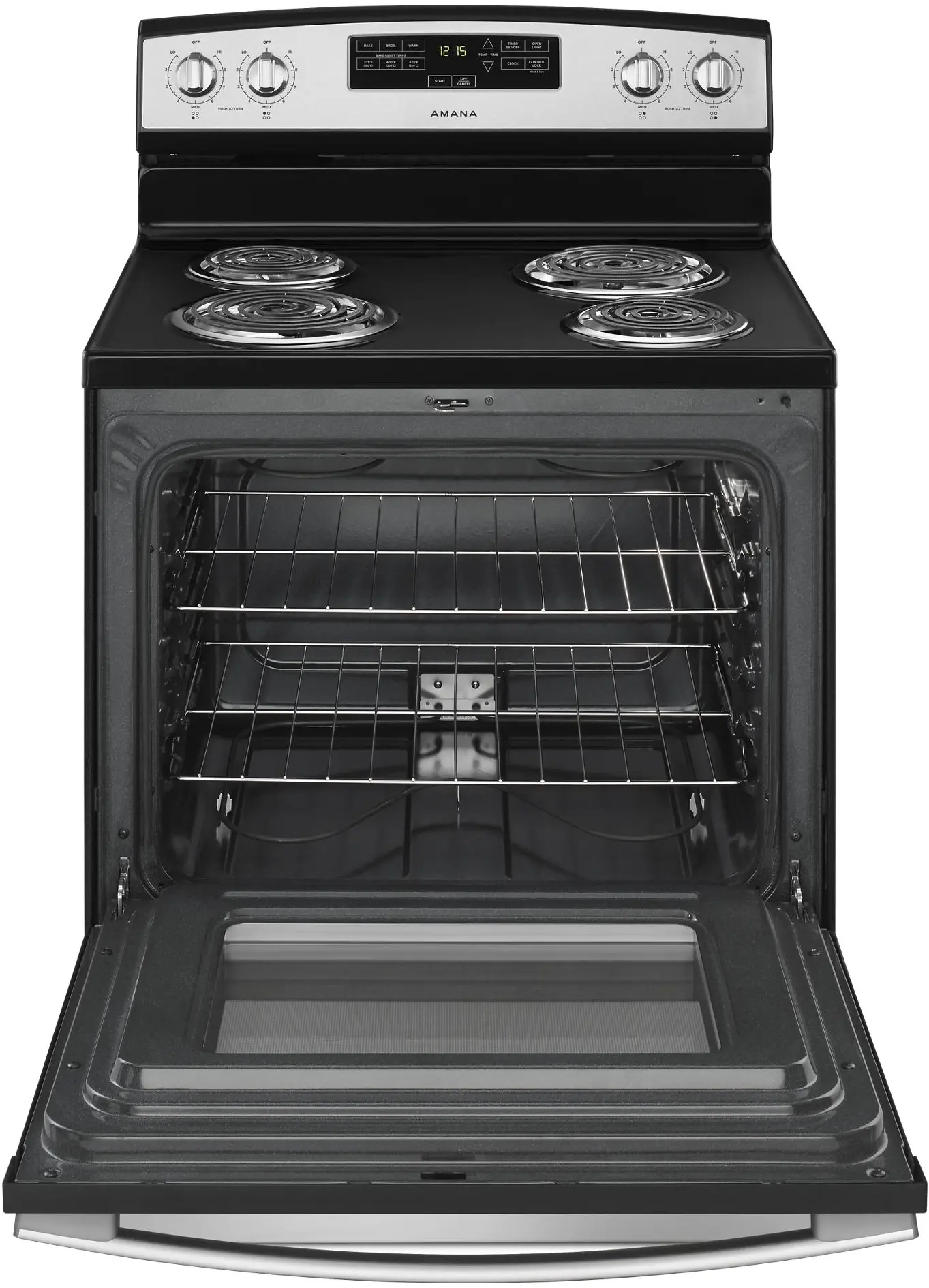 Amana ACR4303MFS Black on Stainless Steel