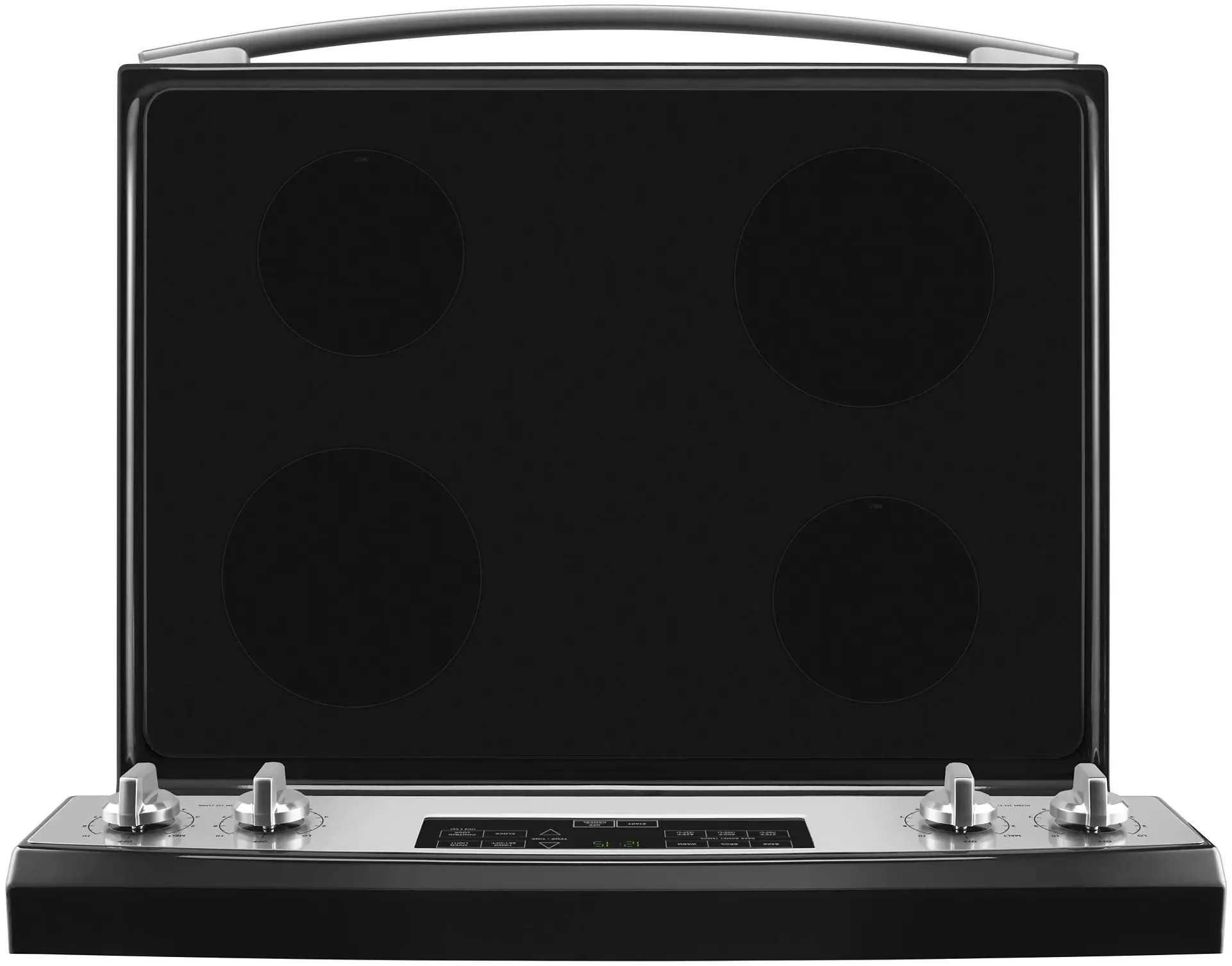 Amana AER6303MFS Black on Stainless Steel