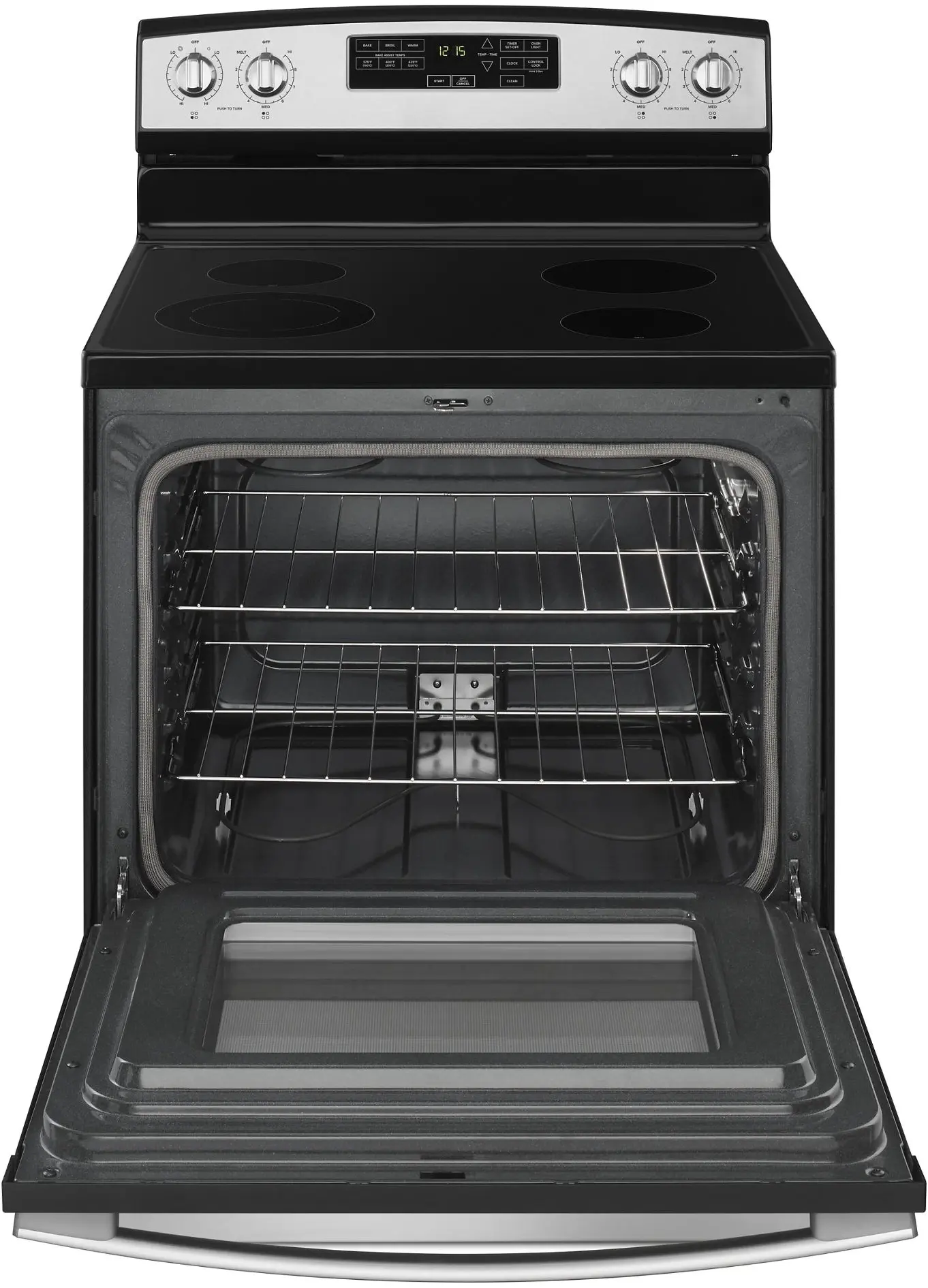 Amana AER6603SFS Black on Stainless Steel