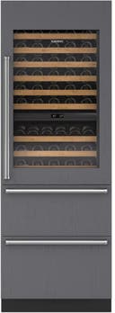 30 Inch Designer Wine Storage with Refrigerator Drawers