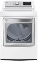 27 Inch Smart Gas Dryer with 7.3 Cu. Ft. Capacity, 14 Dryer Programs, Wrinkle Care, TurboSteam™ Technology, EasyLoad™ Door, SmartThinQ® Technology, and Energy Star Certified