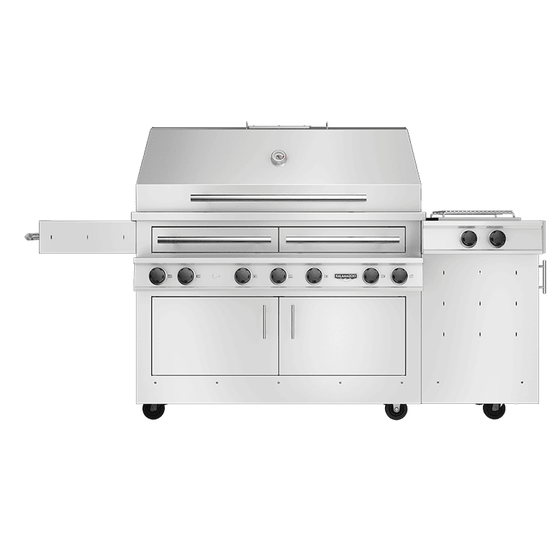 K1000HS Freestanding Hybrid Fire Grill With Side Burner