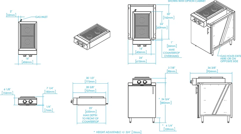 Kalamazoo KCKTPD31NANGS4 Cooktop: Natural Gas, Stainless Steel