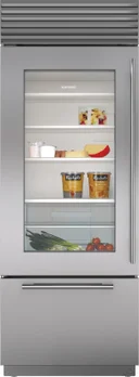 30 Inch Classic Bottom Mount Refrigerator with Glass Door