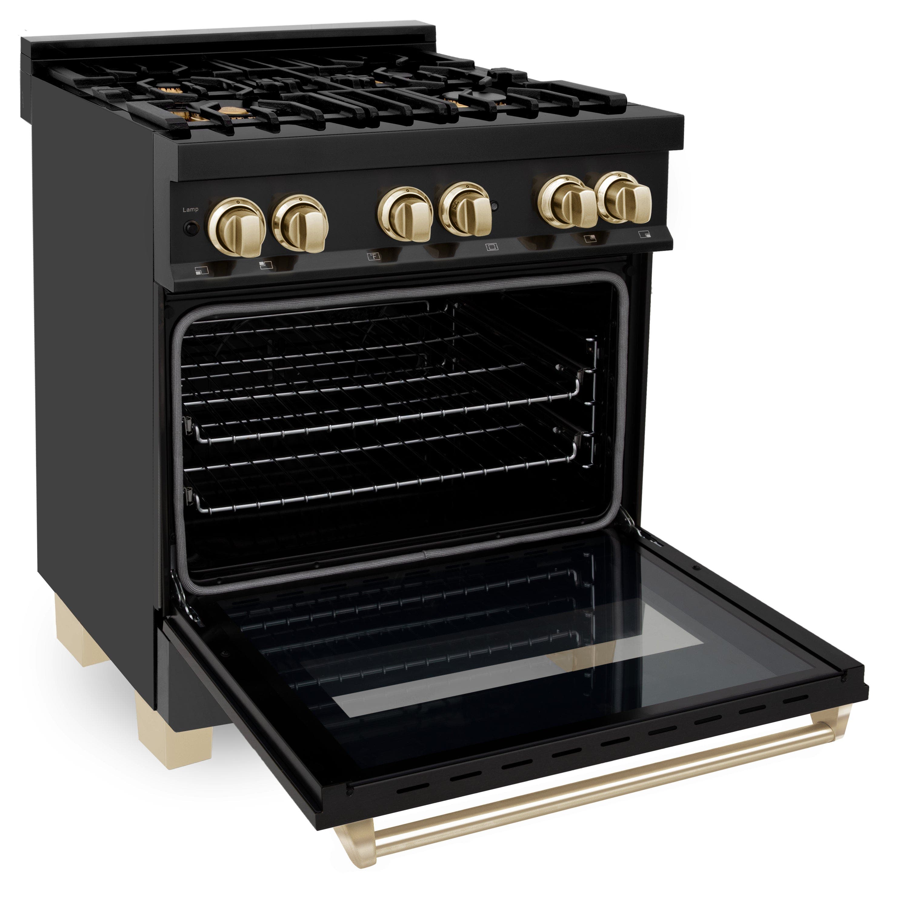 Black Stainless Steel With Champagne Bronze Accents