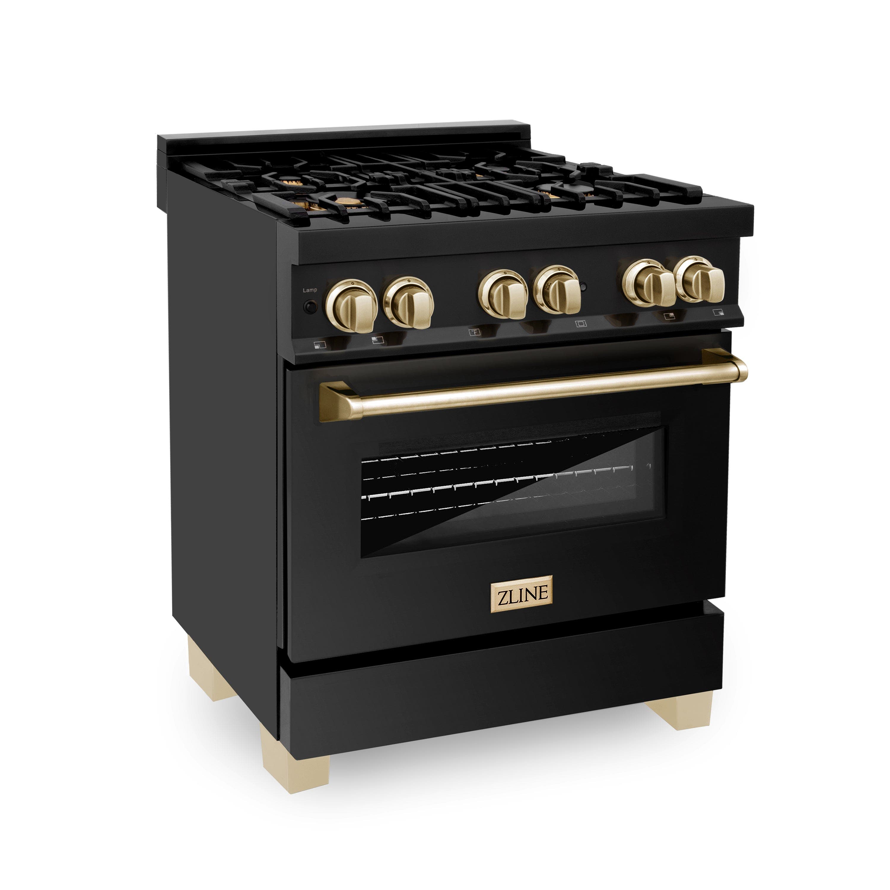 Black Stainless Steel With Gold Accents