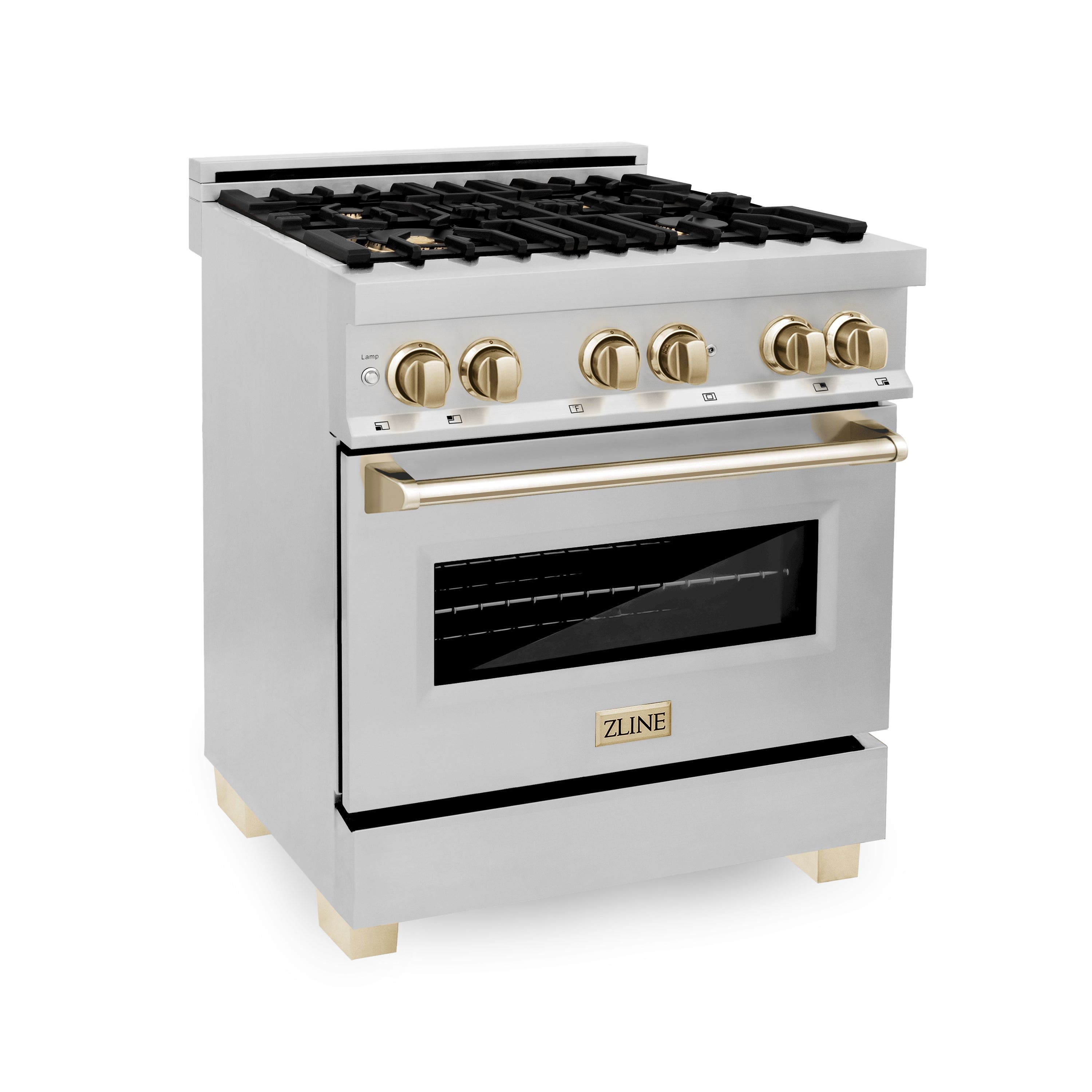 Stainless Steel With Gold Accents