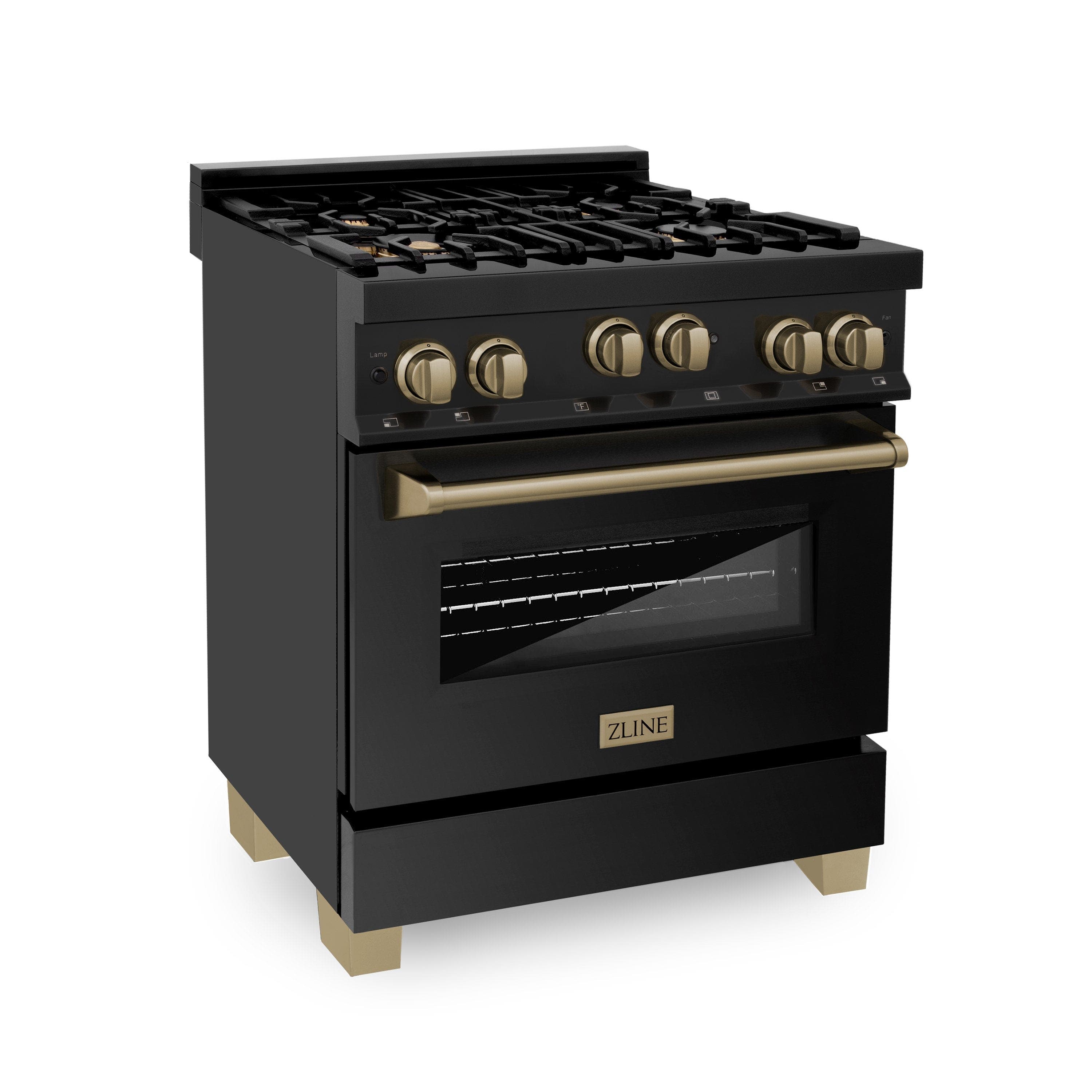 Zline RGBZ30CB Black Stainless Steel With Champagne Bronze Accent...