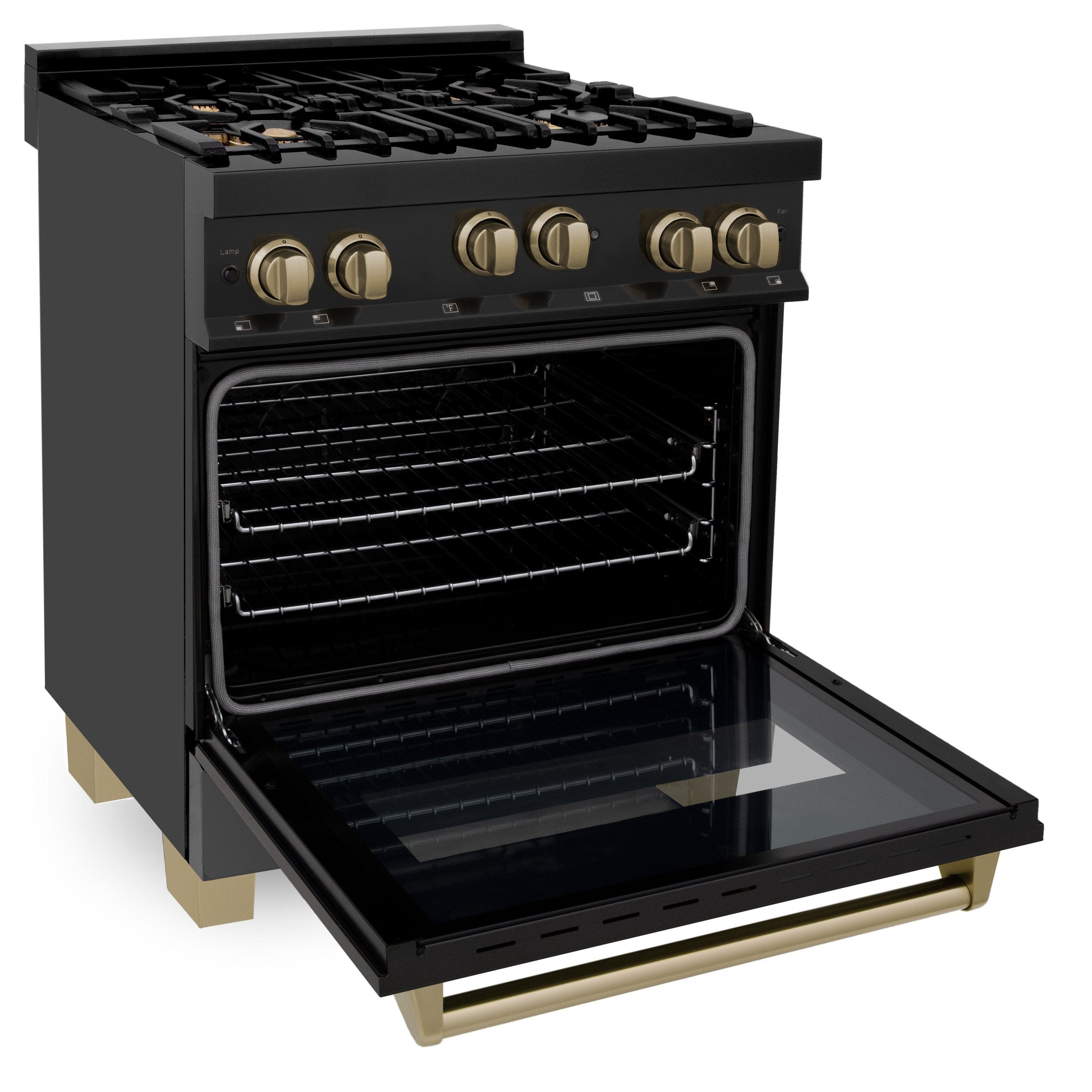 Zline RGBZ30G Black Stainless Steel With Gold Accents