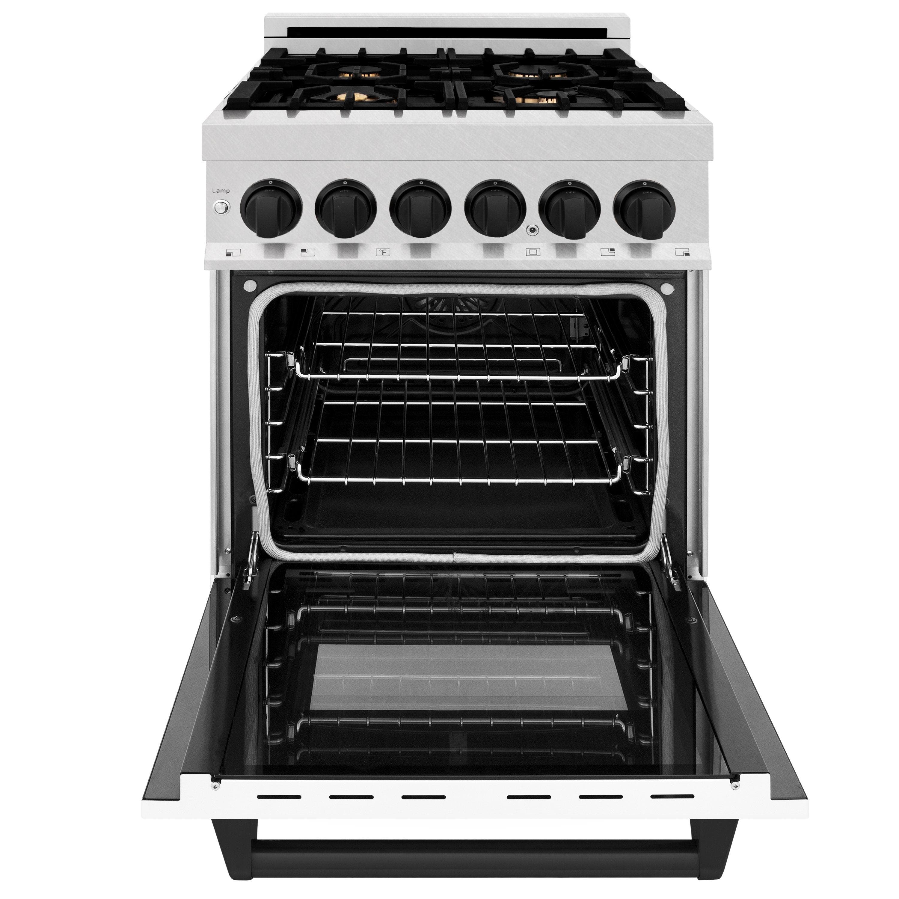 Zline RASZWM24CB Durasnow Stainless Steel With White Matte Door And...