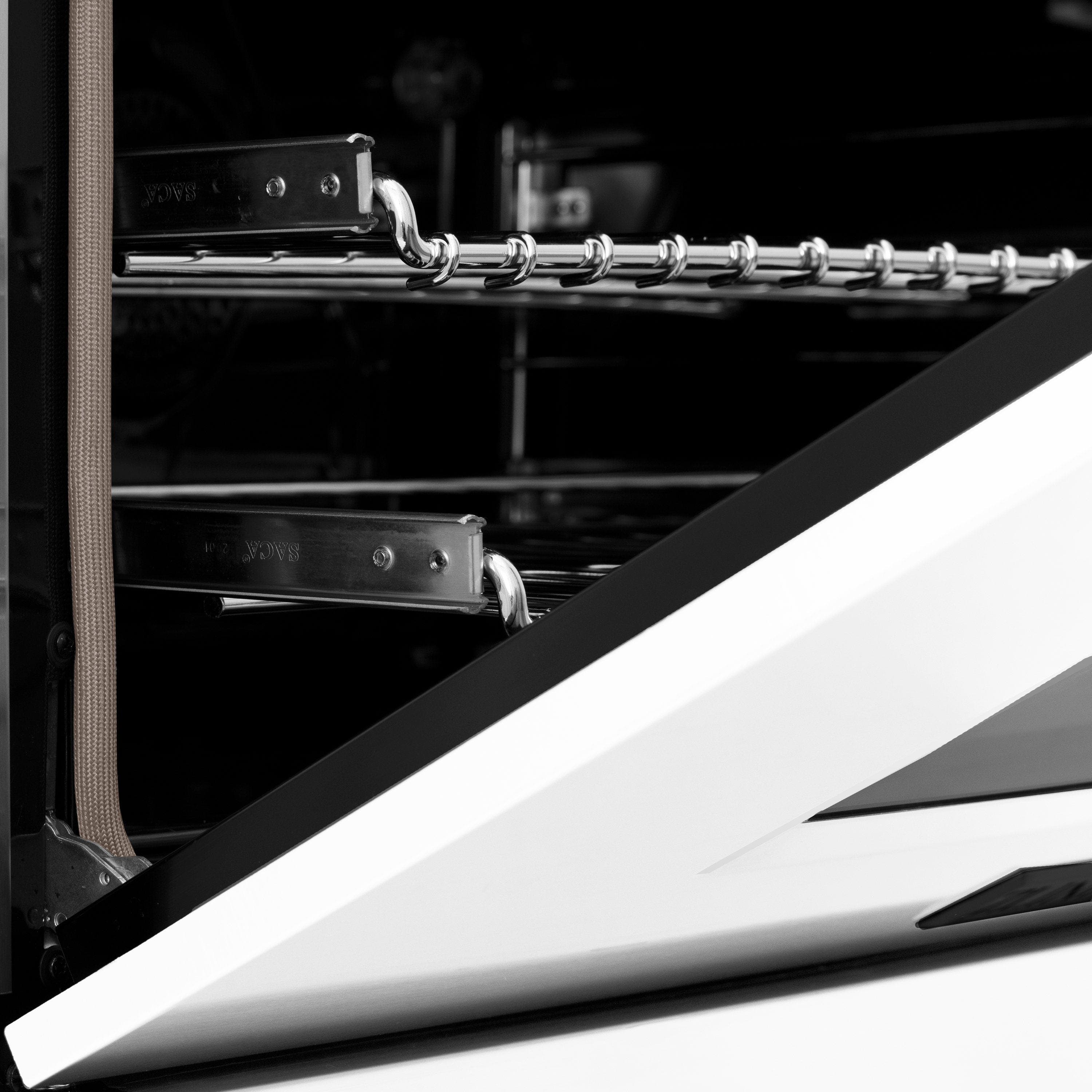 Zline RASZWM24CB Durasnow Stainless Steel With White Matte Door And...