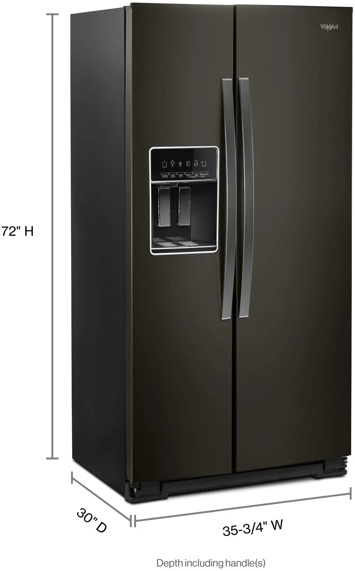 Whirlpool WRS973CIHV Black Stainless Steel