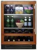 24 Inch Built-In Undercounter Beverage Center with 13 Bottle Capacity, 147 Can Capacity, Zero-Clearance Hinging, 2 Adjustable Glass Shelves, TruLumina® LED Lighting, True Precision Control® Technology, TrueFlex® Shelving System, NSF/ANSI Standard 7 Compliant, Sabbath Mode, UL Rated and Energy Star Rated