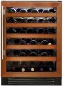 24 Inch Undercounter Single Zone Wine Cooler with 45 Bottle Capacity, 5 Glide-Out Racks, 1 Floor Cradle, TruLumina® LED Lighting, True Precision Control®, Temperature Range 40˚F - 65˚F, and UL Rated