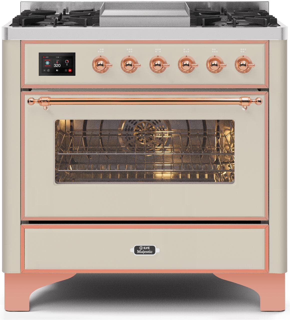 Ilve UM09FDNS3AWPLP Liquid Propane In Antique White W/ Copper Trim