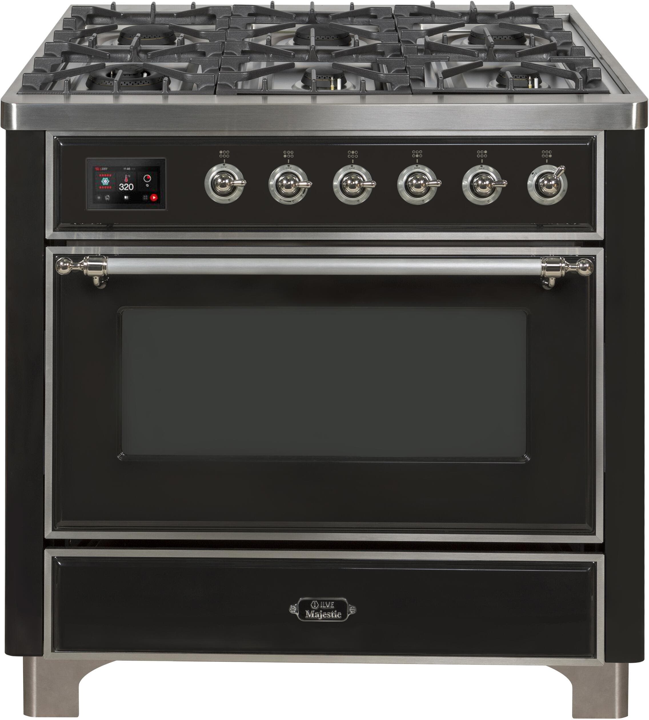 Ilve UM09FDNS3MGC Natural Gas In Matte Graphite W/ Chrome Trim