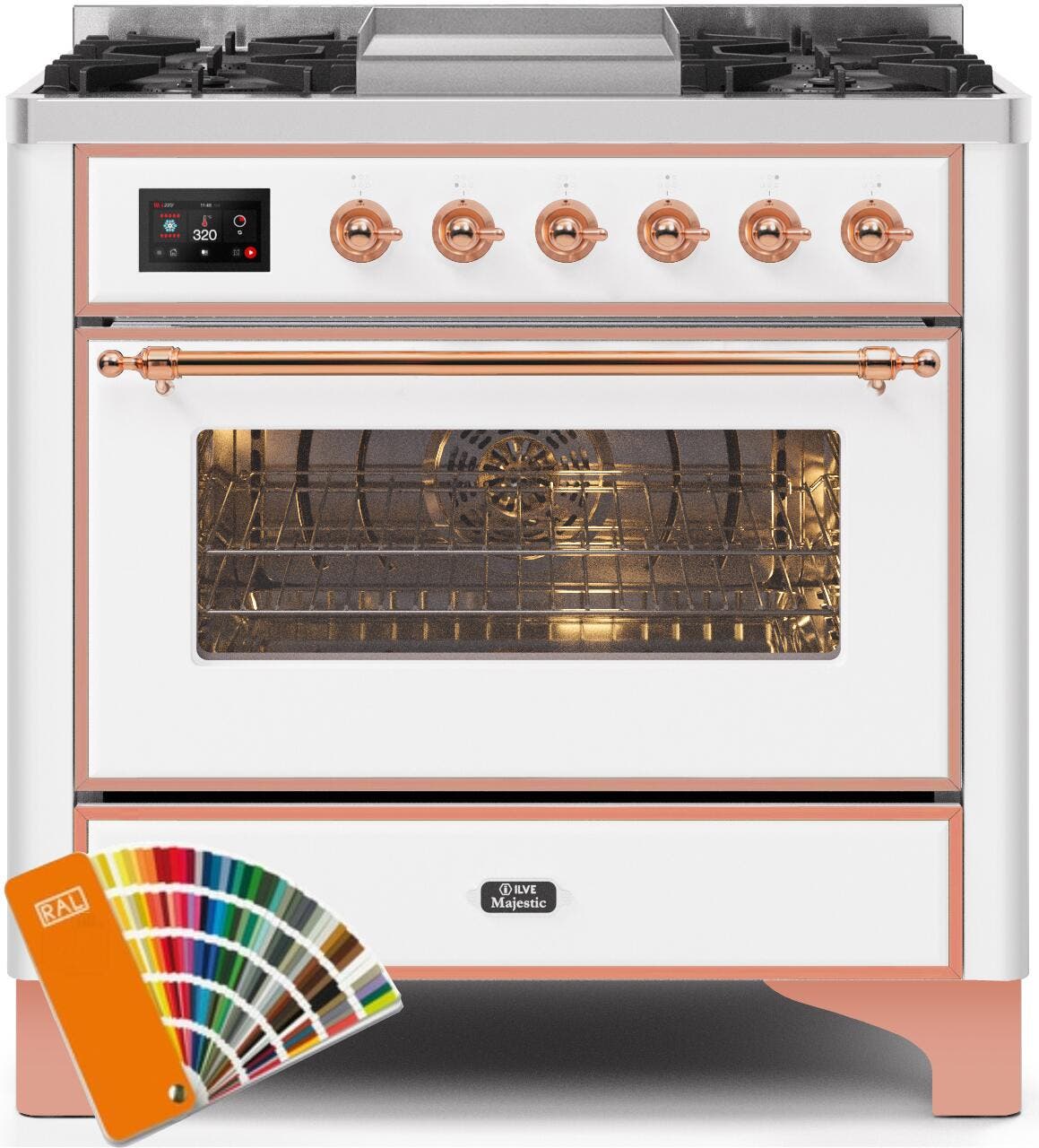 Ilve UM09FDNS3RALPLP Liquid Propane In Custom Ral Color W/ Copper Trim