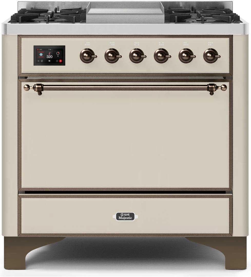 Ilve UM09FDQNS3AWBLP Liquid Propane In Antique White W/ Bronze Trim