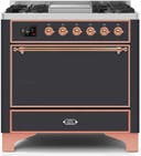 36 Inch Freestanding Dual Fuel Gas Range with 6 Sealed Burners, 3.5 Cu. Ft. Capacity, Storage-Warming Drawer, Continuous Grates, Self-Clean, Griddle, and Nano-Tech Non-Stick Coated Burners