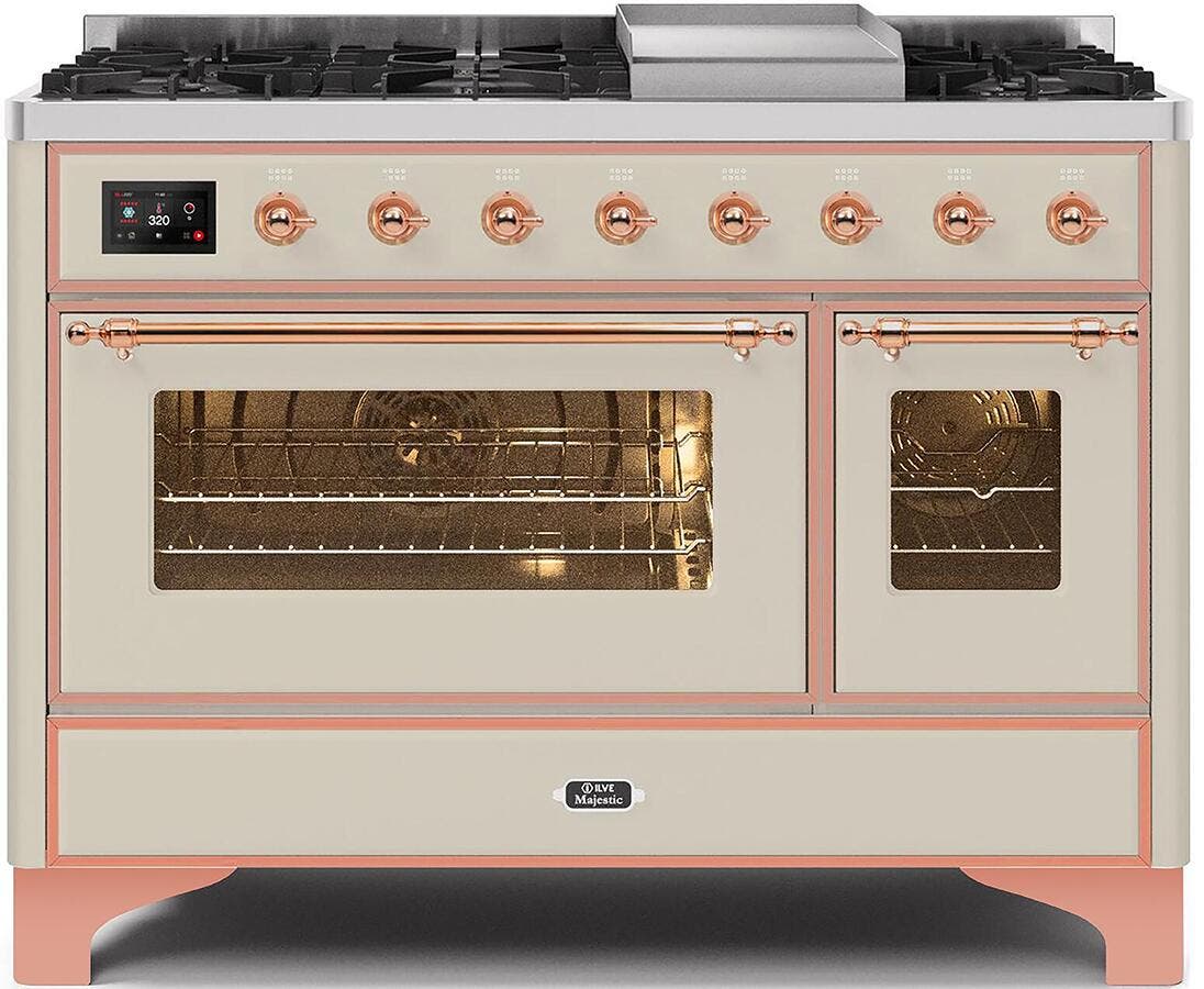 Ilve UM12FDNS3AWP Natural Gas In Antique White W/ Copper Trim
